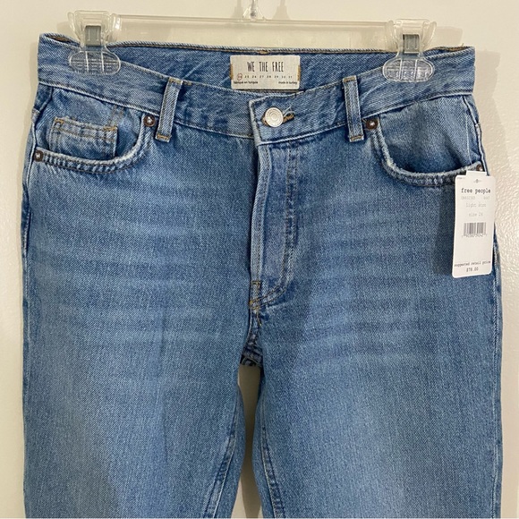 NWT Free People Maggie Mid Rise Straight Jeans - Picture 6 of 12